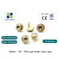 Diode laser bleue industrielle de haute précision 450 nm 7 W PLPT9 450MD TO90 originale pour trou à 2 broches pour utilisation en éclairage laser