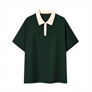 เสื้อโปโลผู้ชายแบบซิป สกรีนโลโก้ตามสั่ง ขายส่ง ออกแบบลายพิมพ์ คอปกครึ่งตัว แฟชั่นลำลอง แขนสั้น ผู้ผลิต - Product Image 2