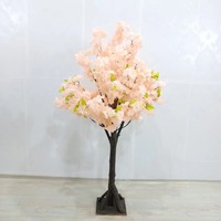Arbre de cerisier artificiel 150 cm, écologique, en pot, pour décoration de mariage, fleurs décoratives, construction en plastique, fil de fer et tissus