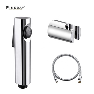 PINEBAY, высококачественный хромированный ручной набор для биде, настенная Душевая система, перезаряжаемый, из пластика, ABS <span class=keywords><strong>Shattaf</strong></span> - Product Image 1