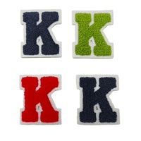 Patchs thermocollants en PU brodés en chenille écologique, alphabet en dentelle, 5,5 cm de haut, à coudre, pour vêtements et chapeaux – Vente chaude