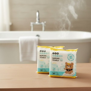 Lingettes en coton non tissé pour le nettoyage doux du visage et du corps, utilisables en mode humide et sec - Product Image 6