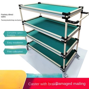 Chariot à tubes maigres multicouches avec chariot d'atelier en acier de qualité légère Étagère multicouche de tension 12V - Product Image 5