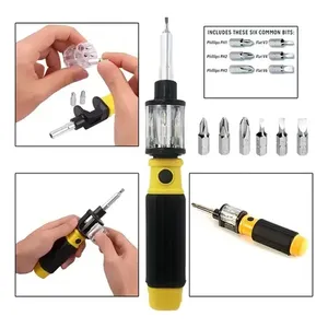 Mini avvitatore magnetico 6-in-1 Set intercambiabile HSS croce avvitamento acciaio manico in plastica pratico da te personalizzabile per OEM - Product Image 3