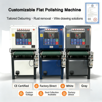 Machine de polissage et de brossage de surfaces planes avec aspiration des poussières, machine de desserrage et de finition pour tôles d'acier inoxydable et d'aluminium