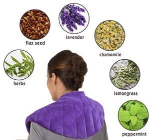 Compresse Chaude <span class=keywords><strong>de</strong></span> Haute Qualité au Lavande et aux <span class=keywords><strong>Graines</strong></span> <span class=keywords><strong>de</strong></span> <span class=keywords><strong>Lin</strong></span>, Compatible Micro-ondes, Coussin <span class=keywords><strong>Chauffant</strong></span> pour Soulager les Douleurs au Cou et aux Épaules - Product Image 2