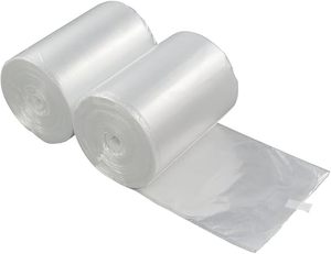 Huamaohengchun 1.5 Gallon Clear Side Gusset Heat Seal Trash Bags with Custom Logo PE Material 220 Counts - Product Image 3