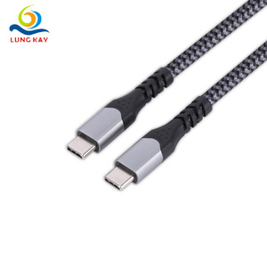 Lung Kay Type C To Type C Data <b>Cable</b> 1M Aluminum Shell Braided Nylon Fast <b>Charging</b> <b>USB</b> 3.1 Gen2 5A 10Gbps PD100W - Product Image 1