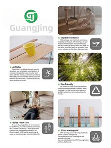 Revêtement de sol SPC en plastique Unilin IXPE Silent Pad avec épaisseur 4mm 5mm 6mm Taille 1230*182mm pour cuisine supermarché - Product Image 5