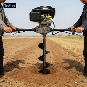 Kit de perceuse à terre portable à moteur quatre temps haute puissance avec divers embouts de tarière pour la préparation du sol et les travaux de fondation - Product Image 1