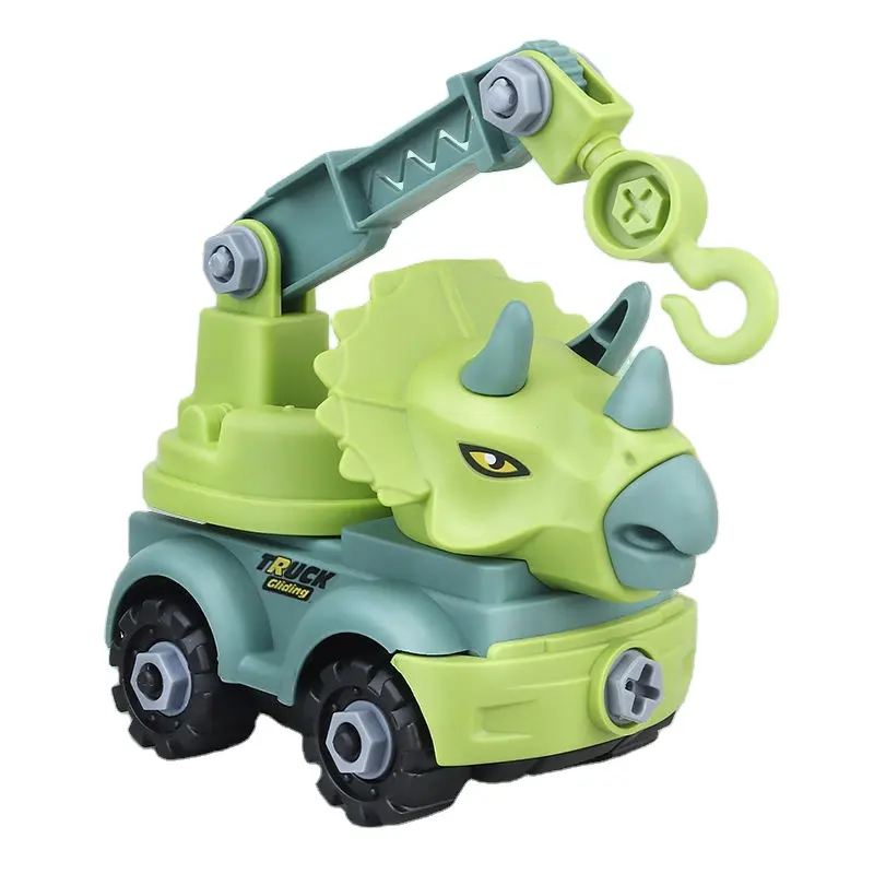 बच्चों के डायनासोर निर्माण खिलौने बच्चे लड़कों शैक्षिक DIY मॉडल इंजीनियरिंग कार खिलौने Disassembly के पहेली खिलौने बच्चों के लिए