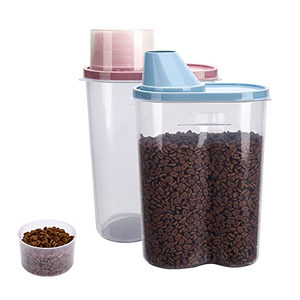 Contenedor de Almacenamiento de Alimentos de Plástico con Taza Medidora, Caja Hermética para Cereales, Granos, Arroz, Nueces y Alimentos Secos - Product Image 1