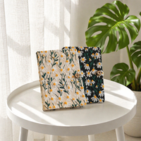 Agenda personnalisable de haute qualité A5/A6, couverture rigide, 100 feuilles, broderie sur tissu, journal portable, fournitures de bureau, cadeau