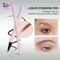Prêt à expédier – Stylo de microblading PMU imperméable de haute qualité, sans cruauté, à pointe 4 fourches, pour sourcils, résistant à l'eau et à la transpiration
