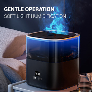 <span class=keywords><strong>Humidificador</strong></span> de llama de escritorio 1100ML difusor de Aromas purificador de aire con luz nocturna habitación fragancia volcán <span class=keywords><strong>humidificador</strong></span> para sala de estar - Product Image 5