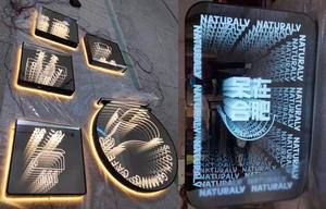 Personalizzabile Infinity LED rotondo ovale Anime mostra Light Box Display cartello pubblicitario <span class=keywords><strong>telaio</strong></span> in alluminio montato a parete - Product Image 3