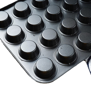 24 tazze di Mini <span class=keywords><strong>Muffin</strong></span> in acciaio al carbonio piccola teglia per Cupcake antiaderente <span class=keywords><strong>stampo</strong></span> per cottura <span class=keywords><strong>stampo</strong></span> per cottura - Product Image 6