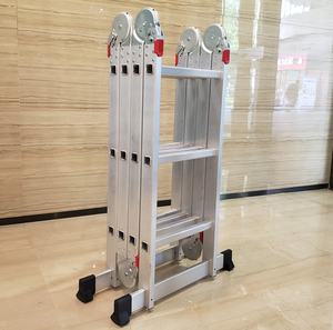 Scala Pieghevole Multiuso in Alluminio con Cerniera 4x2 4x3 <span class=keywords><strong>4x4</strong></span> 4x5 4x6 Gradini per Uso Domestico - Product Image 2