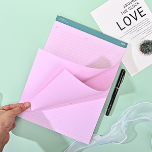 Customized Classic Square Shape Kraft Paper Student Stationery Blank Upper Horizontal Line <b>Memo</b> <b>Pad</b> Loose Leaf Notepad for Home - Product Image 1