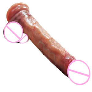 Lu adulto morbido femminile masturbatore vibrazione riscaldamento del pene Dildo fatto di Gel di Silicone liquido eccitando giocattoli sessuali - Product Image 1