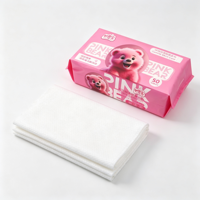 Serviettes jetables suspendues pour le visage, usage sec et humide, motif ours mignon, 140 g/m², douces pour la peau, grandes, non tissées, vente en gros, OEM