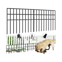 Barrière animalière Clôture 30 panneaux antirouille anti-creusement Bordure de jardin pour chiens Lapins Clôture Trellis Gates