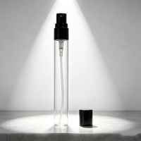 Flacons de parfum vides en verre de 2 ml, 3 ml, 5 ml, 10 ml avec bouchon à vis, atomiseur à fine brume noir/doré/argenté pour échantillons de voyage