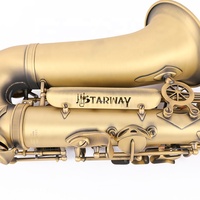 Starway Carving Bb Key Retro Bronze Baritone Saxophone Music Instrument for Student and Professional Performer