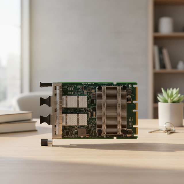 BCM957414N4140C PCI-Express 3.0 X8 Dual-Port 25/10 Gb/s Ethernet PCI Express 3.0 X8 OCP 3.0 Small-Form-Factor Network Adapter