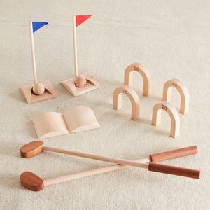 Ensemble de jeu de <span class=keywords><strong>mini</strong></span> jeu de <span class=keywords><strong>golf</strong></span> en bois pour enfants pour le jeu intérieur et extérieur - Product Image 5