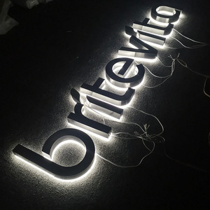 Letras LED de acero inoxidable, letreros retroiluminados con el <span class=keywords><strong>alfabeto</strong></span> en 3D, #304 - Product Image 1