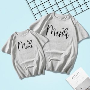 Mammy and Me Outfits <span class=keywords><strong>Mama</strong></span> Mini Print Family Matching Camisetas - Product Image 3