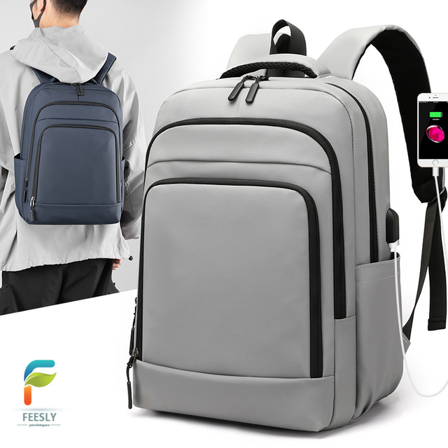 New Fashion Smart USB Charging Laptop Backpack Boys Girls Waterproof Nylon Bag Anti-Theft Feature