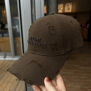 Fabricant de casquette de baseball en coton casquettes de baseball personnalisables en coton vieilli avec logo brodé et prix d'usine - Product Image 4