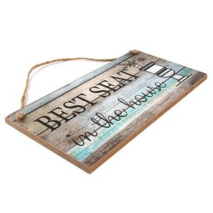 Plaque décorative murale amusante personnalisée pour <span class=keywords><strong>salle</strong></span> <span class=keywords><strong>de</strong></span> <span class=keywords><strong>bain</strong></span> ferme rustique Art mural photos décoration veuillez vous asseoir Plaque en bois - Product Image 3