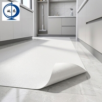 Rouleau de feutre adhésif 100 % polyester écologique pour usage hospitalier, tissu polaire respirant et imperméable, motif uni collé