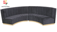 Moderne halbrunde Form Sofa kabine für Nachtclub Karaoke Zimmer Luxus Samt Bankett Sitz gelegenheiten