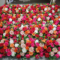 Chemin de table floral artificiel haut et luxueux multicolore pour la décoration d'allées de mariage, de fêtes, d'événements et de scènes de cérémonie