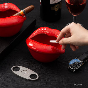 Cenicero de Cerámica Artesanal con Bolsillo, Impreso a Color, Lindo y Creativo, Rojo y Rosa, para Cigarrillos, con Logotipo Personalizado, Venta al por Mayor - Product Image 2