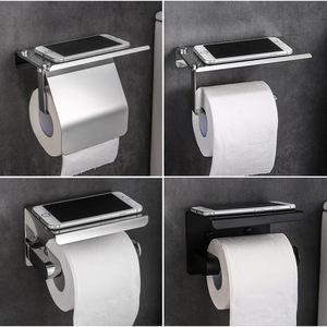 Portarrollos de Papel Higiénico Rectangular de Acero Inoxidable Michael, Sin Perforación, Estante de Almacenamiento para Baño, Diseño Moderno - Product Image 4