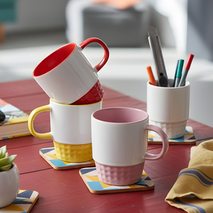 Mug en céramique de 12 oz avec intérieur coloré et poignée colorée, prêt pour la sublimation, impression photo personnalisée - Product Image 1