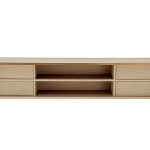 Mueble de TV Moderno y Elegante para Sala de Estar, de 87 Pulgadas, de Madera Negra, con Almacenamiento y Estructura Metálica - Product Image 4