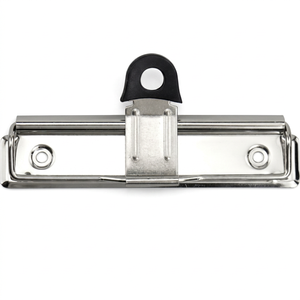Fournitures de reliure pour bureau scolaire : Pince de reliure métallique plate argentée brillante de 70 mm pour dossiers et menus - Product Image 1