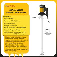 Pompe Électrique pour Fût PVDF PTFE Industrielle Solvants 220V, Pompe de Transfert Chimique pour Acides et Produits Chimiques