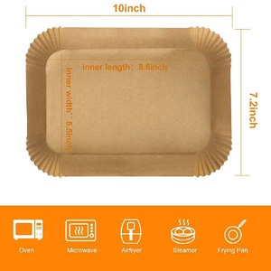 Ninja Foodi Dual Basket Liners 50-300PCS Disposable Rectangle <strong>Silicone</strong> Parchment Paper <strong>for</strong> <strong>Air</strong> <strong>Fryer</strong> Baking <strong>Dishes</strong> &amp; Pans - Product Image 3
