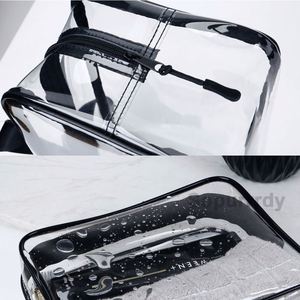 Sac en plastique transparent imperméable avec logo personnalisé pour le shopping, fermeture à glissière, résistant au sable, grand sac cosmétique transparent, sac de rangement de plage - Product Image 4
