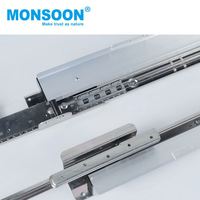 Glissière de table élévatrice automatique en acier de cuisine lourde multi-plis ouverture synchrone bidirectionnelle extensible glissière de table à manger à fermeture douce
