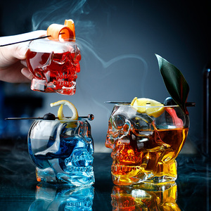 New Creative 125ml Transparent bar Whisky Cocktail Beer glassware Personality <strong>Skull</strong> <strong>Bottle</strong> for Halloween - Product Image 5
