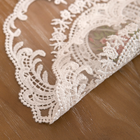 Nappe de table en dentelle de style européen, brodée, rétro, à volants, pour table basse, décoration d'intérieur