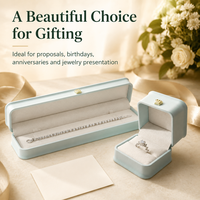 Hochwertige Fandi Fabrik Handgefertigte Leder-Kunststoff Schmuck-Geschenkbox mit Individuellem Logo Abgerundetes Design Anpassbare Farbe und Größe für Schmuck